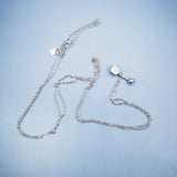 925 Silver Charming CZ Belly Button Ring Navel Chain Piercing Jewelry