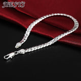 925 Silver Classic 5MM Chain Men's Bracelets Wedding Christmas Gift