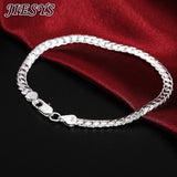 925 Silver Classic 5MM Chain Men's Bracelets Wedding Christmas Gift