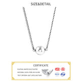 925 Silver Double Layer Star Pearl Necklace CZ Wedding Party Jewelry