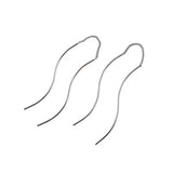 925 Silver Small Long S Shape Earrings Ear Chain Allergy