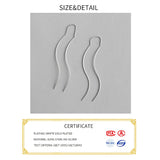 925 Silver Small Long S Shape Earrings Ear Chain Allergy