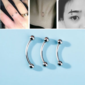 925 Silver Flexible Ball Eyebrow Navel Bar Ring