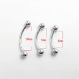 925 Silver Flexible Ball Eyebrow Navel Bar Ring