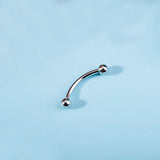 925 Silver Flexible Ball Eyebrow Navel Bar Ring