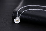 925 Silver Flower Pendant Necklace Women