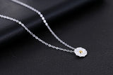 925 Silver Flower Pendant Necklace Women