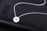 925 Silver Flower Pendant Necklace Women