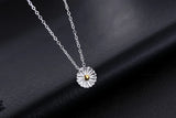 925 Silver Flower Pendant Necklace Women