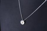 925 Silver Flower Pendant Necklace Women