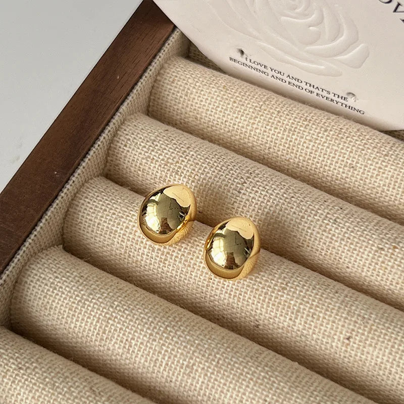 925 Silver Plated Small Circle Earrings for Women