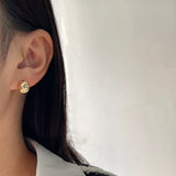925 Silver Plated Small Circle Earrings for Women