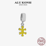 925 Silver Heart Cross Pendant Beads for DIY Jewelry Making