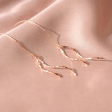 925 Silver Long Cross Earrings Allergy-Free