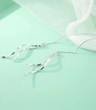 925 Silver Long Cross Earrings Allergy-Free
