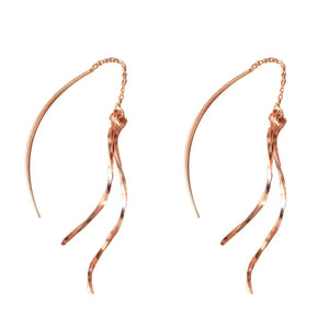 925 Silver Long Cross Earrings Allergy-Free