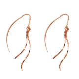 925 Silver Long Cross Earrings Allergy-Free