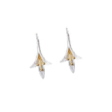 925 Silver Long Flower Earrings Prevent Allergy