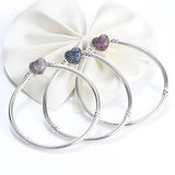925 Silver Love Bracelet Zircon Women DIY Jewelry