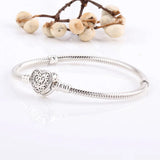 925 Silver Love Bracelet Zircon Women DIY Jewelry