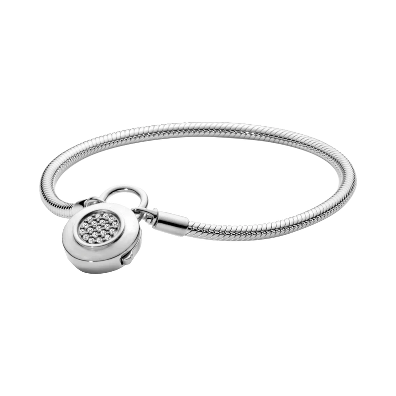 925 Silver Love Bracelet Zircon Women's DIY Jewelry