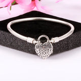 925 Silver Love Bracelet Zircon Women's DIY Jewelry