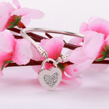 925 Silver Love Bracelet Zircon Women's DIY Jewelry