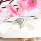 925 Silver Love Bracelet Zircon Women DIY Jewelry