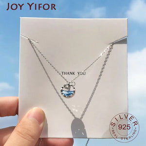 Mermaid Tears Foam Necklace Crystal Clavicle Chain