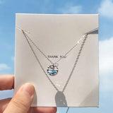 Mermaid Tears Foam Necklace Crystal Clavicle Chain