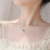 Moon Star Necklaces Moonstone Pendants Silver Plated Choker Party Gift