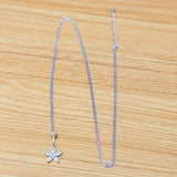 925 Sterling Silver Flower Cubic Zircon Belly Button Ring Body Chain