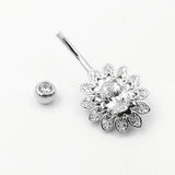 925 Silver CZ Belly Button Ring Body Jewelry 1PCS