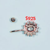 925 Silver CZ Belly Button Ring Body Jewelry 1PCS