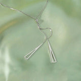 925 Silver Necklace Women Choker Tassels Long Chain Gift