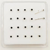 925 Sterling Silver Nose Piercing Tiny Crystal Nose Pin Straight Nose Stud