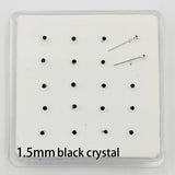 925 Sterling Silver Nose Piercing Tiny Crystal Nose Pin Straight Nose Stud