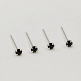 925 Sterling Silver Nose Piercing Tiny Crystal Nose Pin Straight Nose Stud