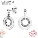 925 Silver Original Charm Double Earrings for Women