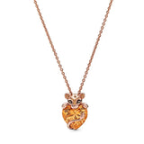 925 Silver Rose Necklace Pan Necklace Love Lock Women Jewelry