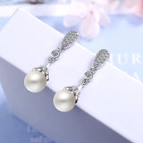925 Silver Pearl Drop Earrings Women