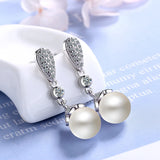 925 Silver Pearl Drop Earrings Women