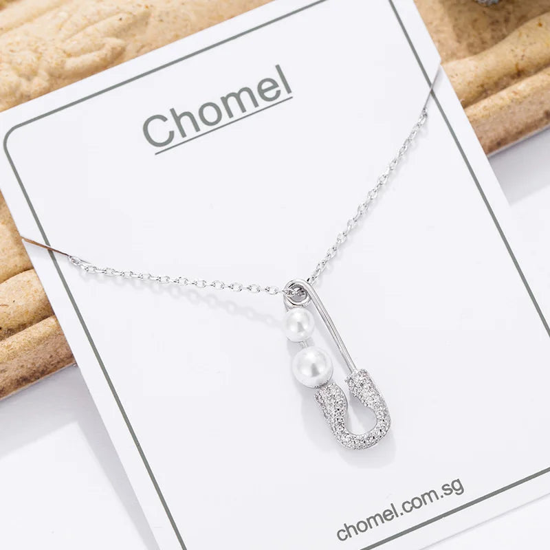 925 Silver Pearl Necklace Choker Hipster Singapore Chomel