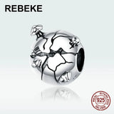 925 Silver Protect Earth Charm Beads for Bracelet Making Jewelry DIY
