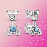 925 Silver Spider-Man Heart Mouse Pumpkin Car Earring
