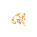 925 Silver Star Ear Cuff CZ Zircon Clip Earring