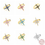 925 Silver Star Ear Cuff CZ Zircon Clip Earring