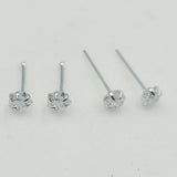 925 Silver Star CZ Nose Stud Body Piercing Jewelry 20pcs