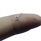 925 Silver Star CZ Nose Stud Body Piercing Jewelry 20pcs