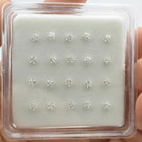 925 Silver Star CZ Nose Stud Body Piercing Jewelry 20pcs